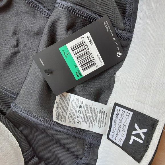 NIKE Men's Team Vapor Pro Football Pants Gray NEW - Picture 9 of 10